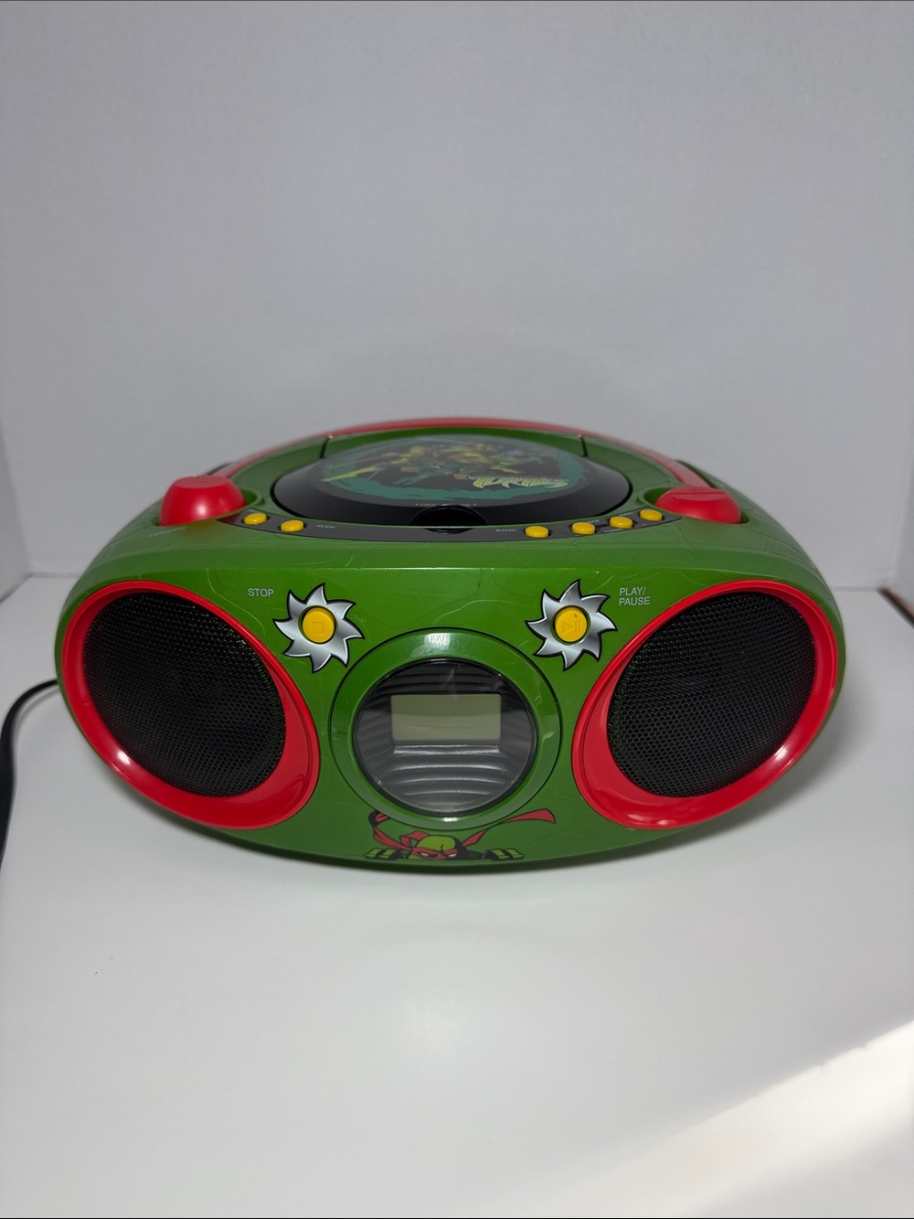 Vintage TMNT Teenage Mutant Ninja Turtles Boombox / CD Player AM/FM Radio